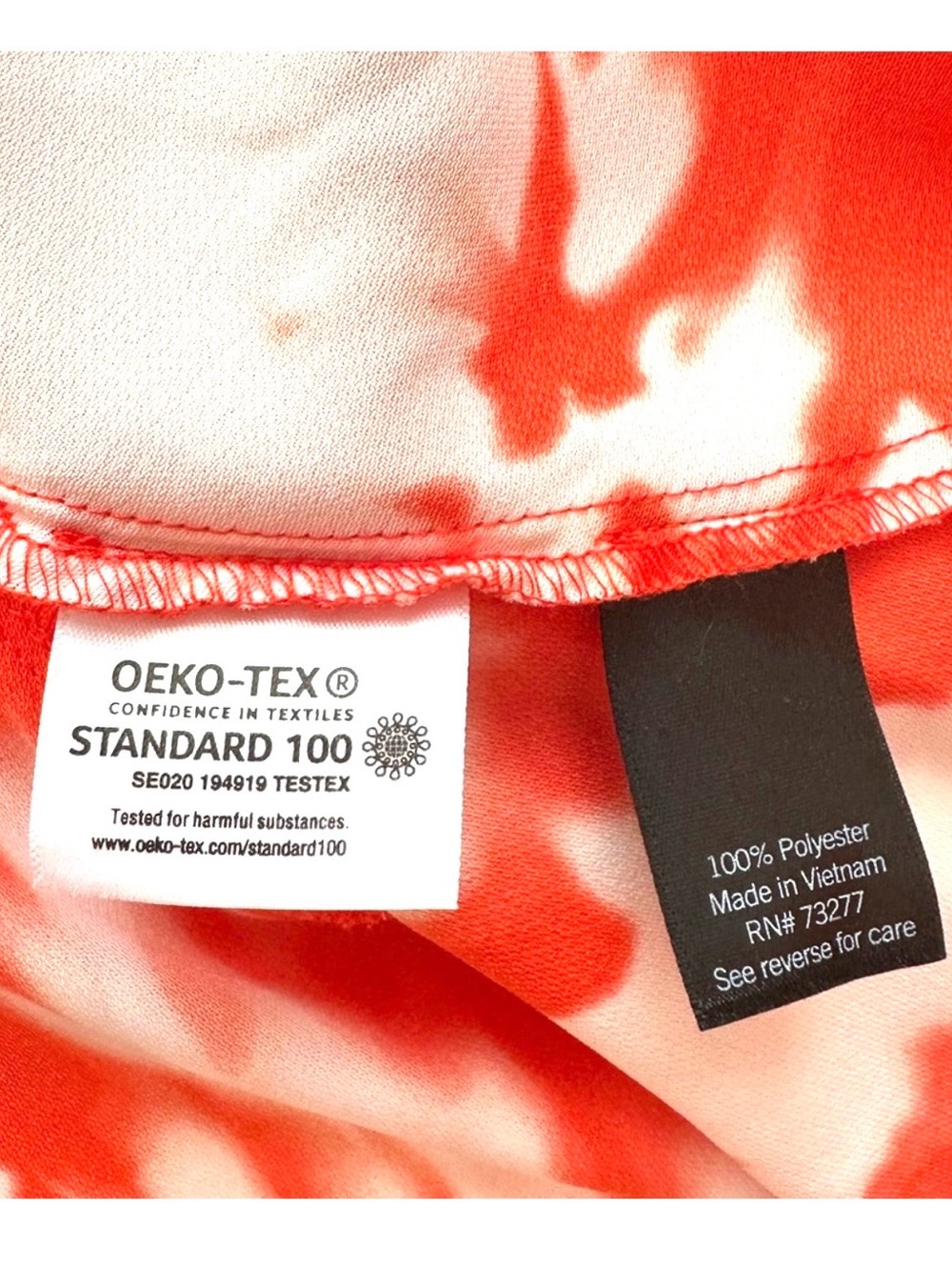 SIMPLY VERA ~ Vera Wang Red and White Sleeveless Asymmetrical Ruffled Blouse - Picture 6 of 8